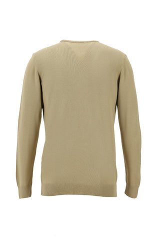  Açık Bej Bisiklet Yaka Regular Fit Triko Kazak