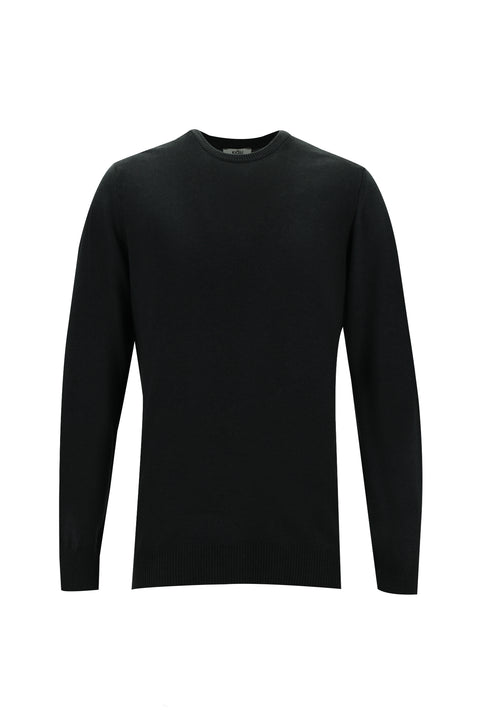 Koyu Antrasit Bisiklet Yaka Regular Fit Triko Kazak