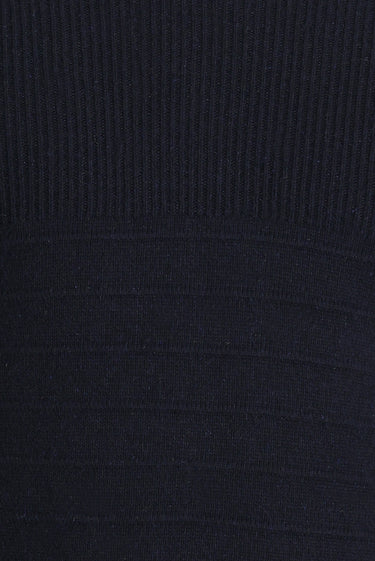  Orta Lacivert Bisiklet Yaka Slim Fit Dar Kesim Desenli Triko Kazak