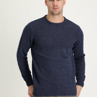 İndigo Bisiklet Yaka Slim Fit Dar Kesim Desenli Triko Kazak