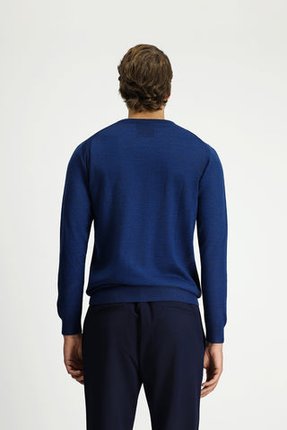  Koyu Petrol Bisiklet Yaka Regular Fit Yünlü Triko Kazak