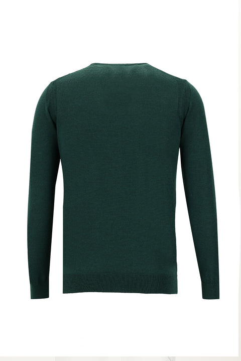 Nefti Bisiklet Yaka Regular Fit Yünlü Triko Kazak