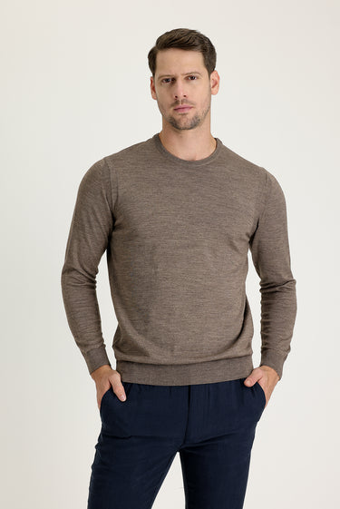 Orta Vizon Bisiklet Yaka Regular Fit Triko Kazak