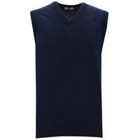 Orta Lacivert Melanj V yaka süveter triko