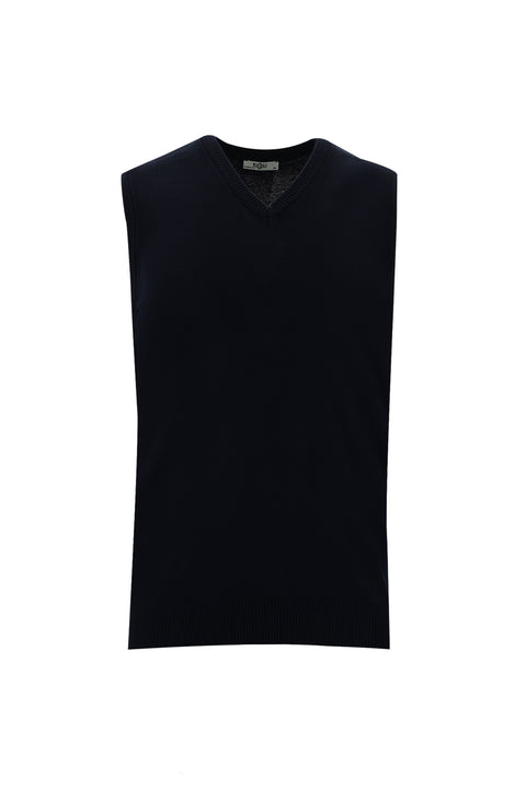 Koyu Lacivert V yaka süveter triko