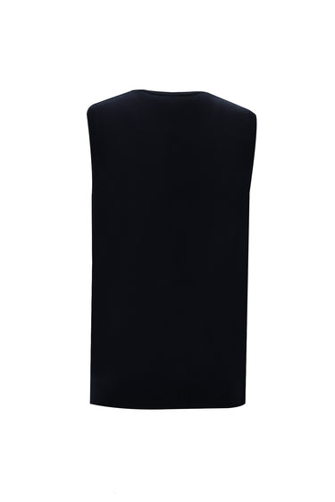 Koyu Lacivert V yaka süveter triko