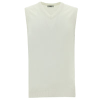 Ekru V yaka süveter triko