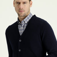 Koyu Lacivert Regular Fit Triko Hırka