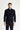 Koyu Lacivert Şal Yaka Slim Fit Dar Kesim Desenli Pamuklu Triko Kazak