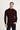 Koyu Bordo Yarım Balıkçı Yaka Slim Fit Dar Kesim Fermuarlı Desenli Pamuklu Triko Kazak