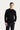 Siyah Yarım Balıkçı Yaka Slim Fit Dar Kesim Dikişsiz Desenli Triko Kazak
