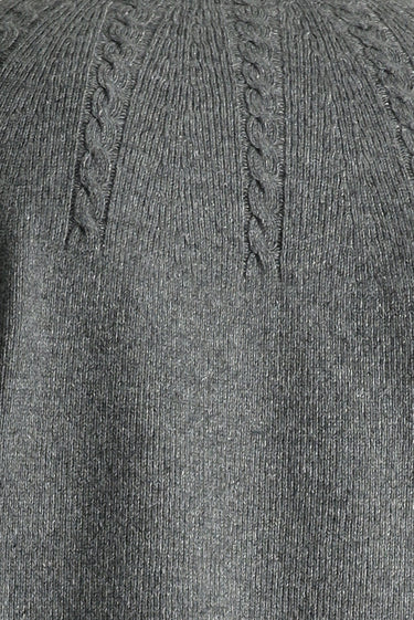  Orta Füme Yarım Balıkçı Yaka Slim Fit Dar Kesim Dikişsiz Desenli Triko Kazak