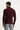 Koyu Bordo Balıkçı Yaka Slim Fit Dar Kesim Desenli Pamuklu Triko Kazak