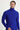 Açık Saks Mavi Balıkçı Yaka Slim Fit Dar Kesim Desenli Pamuklu Triko Kazak