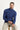İndigo Melanj Balıkçı Yaka Slim Fit Dar Kesim Desenli Triko Kazak