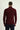 Koyu Bordo Balıkçı Yaka Slim Fit Dar Kesim Desenli Yünlü Triko Kazak
