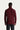 Koyu Bordo Balıkçı Yaka Slim Fit Dar Kesim Desenli Yünlü Triko Kazak