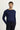 Orta Lacivert Bisiklet Yaka Slim Fit Dar Kesim Desenli Pamuklu Triko Kazak