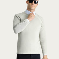 Taş Bisiklet Yaka Slim Fit Dar Kesim Desenli Pamuklu Triko Kazak