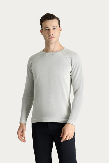Taş Bisiklet Yaka Slim Fit Dar Kesim Desenli Pamuklu Triko Kazak