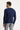 Orta Petrol Bisiklet Yaka Slim Fit Dar Kesim Desenli Pamuklu Triko Kazak