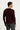 Koyu Bordo Bisiklet Yaka Slim Fit Dar Kesim Desenli Pamuklu Triko Kazak
