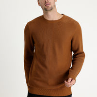 Tarçın  Bisiklet Yaka Slim Fit Dar Kesim Desenli Pamuklu Triko Kazak