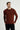 Kiremit Bisiklet Yaka Slim Fit Dar Kesim Desenli Pamuklu Triko Kazak