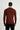 Kiremit Bisiklet Yaka Slim Fit Dar Kesim Desenli Pamuklu Triko Kazak