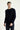 Koyu Lacivert Bisiklet Yaka Slim Fit Dar Kesim Desenli Pamuklu Triko Kazak