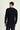 Koyu Lacivert Bisiklet Yaka Slim Fit Dar Kesim Desenli Pamuklu Triko Kazak