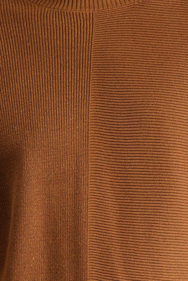 Tarçın  Bisiklet Yaka Slim Fit Dar Kesim Desenli Pamuklu Triko Kazak