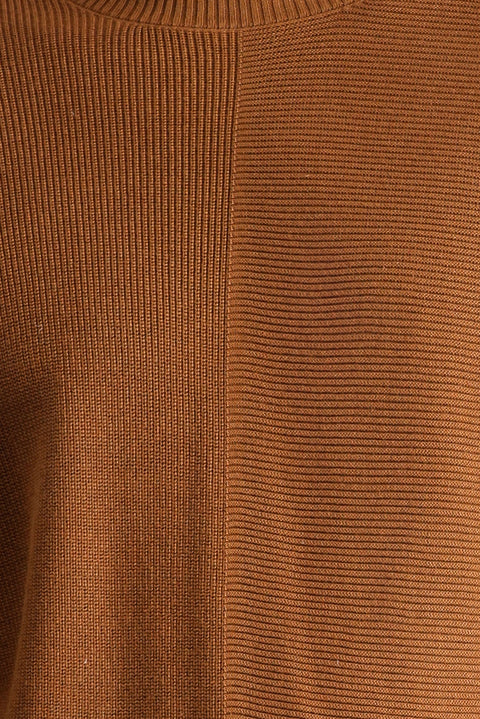 Tarçın  Bisiklet Yaka Slim Fit Dar Kesim Desenli Pamuklu Triko Kazak