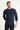 Havacı Mavi Bisiklet Yaka Slim Fit Dar Kesim Yünlü Desenli Triko Kazak