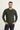 Orta Haki Bisiklet Yaka Slim Fit Dar Kesim Yünlü Desenli Triko Kazak