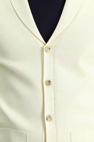  Ekru Slim Fit Dar Kesim Triko Hırka