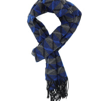 Navy Blue Patterned Scarf