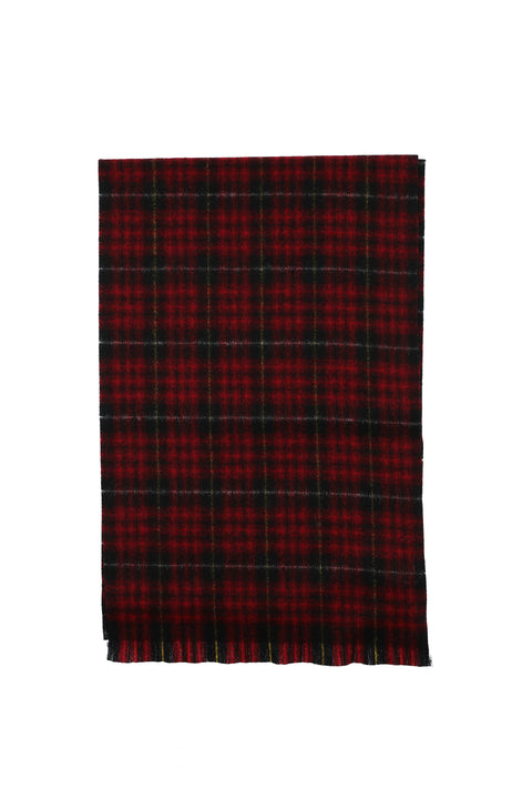 Koyu Kırmızı Ekose Atkı