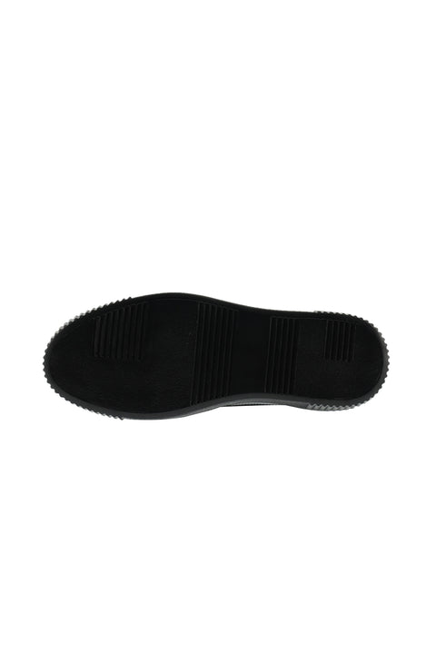 Black Leather Sneaker Shoes