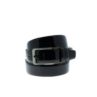 Black Classic Leather Patent Belt