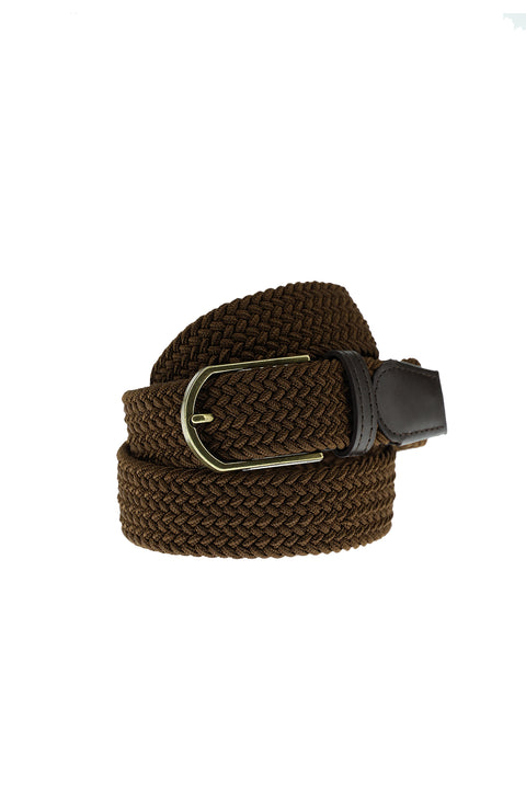 Orta Kahve Örgü Spor Kemer