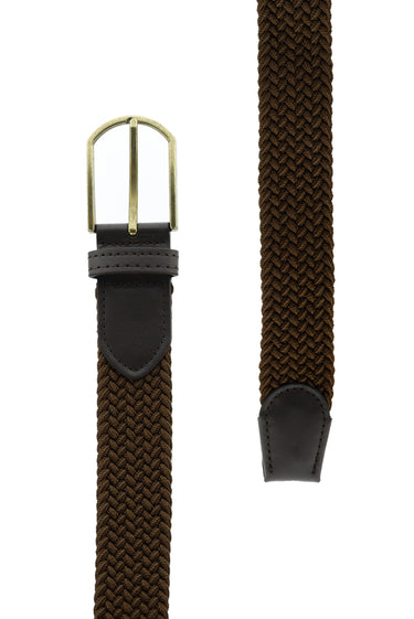 Orta Kahve Örgü Spor Kemer