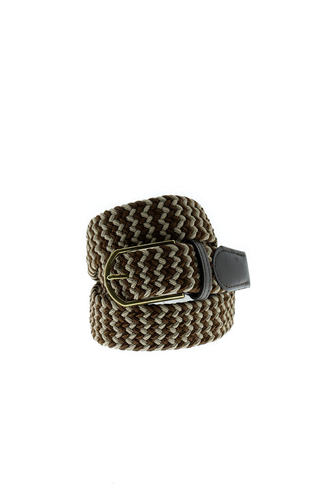 Orta Kahve Melanj Örgü Spor Kemer