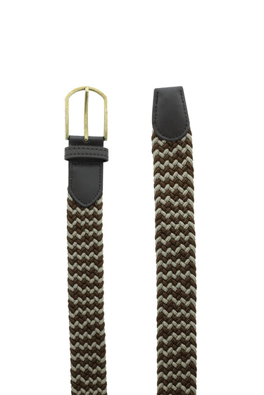 Orta Kahve Melanj Örgü Spor Kemer