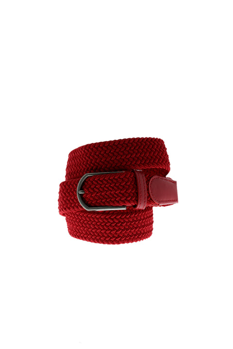Açık Kırmızı Örgü Spor Kemer