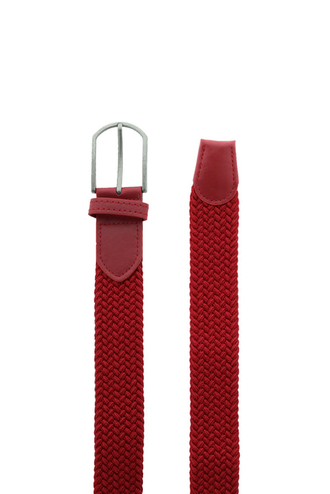 Açık Kırmızı Örgü Spor Kemer