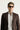  Koyu Kahve Slim Fit Dar Kesim Yünlü Klasik Desenli Ceket