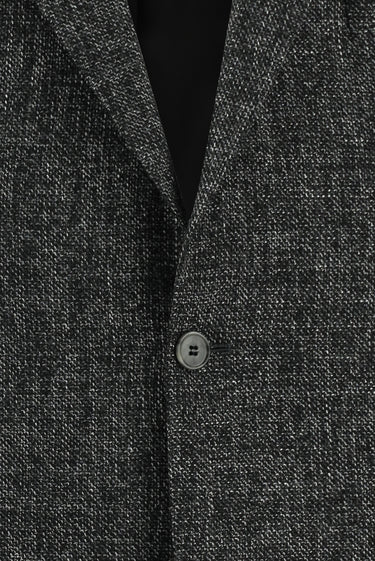 Orta Antrasit Muscle Fit Yünlü Klasik Ceket
