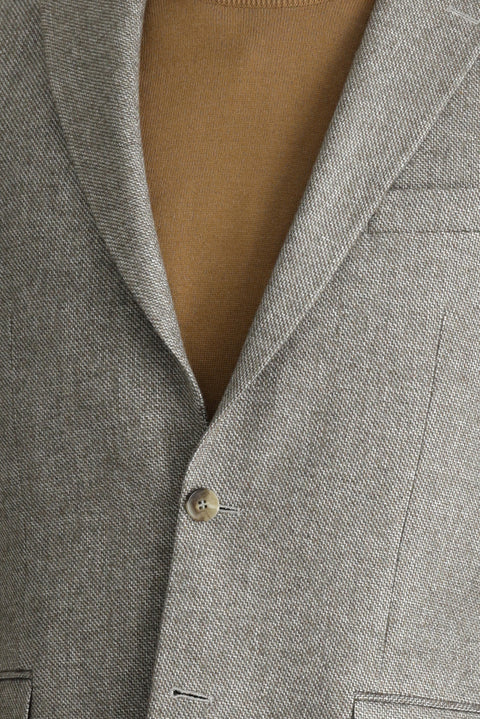 Dark Mink 4 Drop Relaxed Fit Classic Wool Jacket