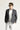  Koyu Antrasit Slim Fit Dar Kesim Desenli Ceket